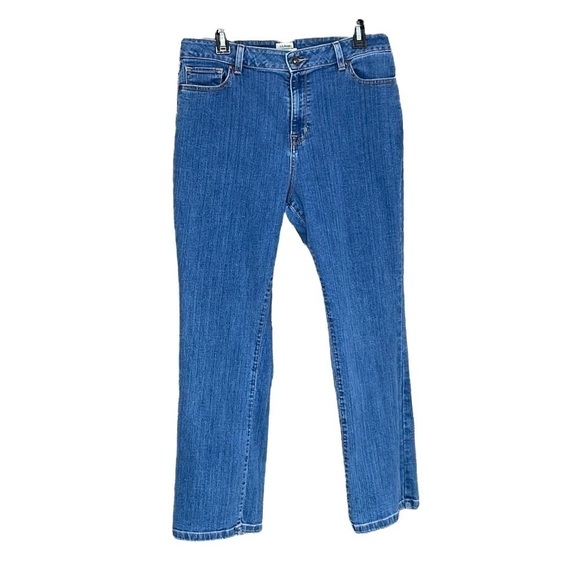 L.L. Bean Jeans blue denim classic high rise size 16 petite 16P - Picture 2 of 13
